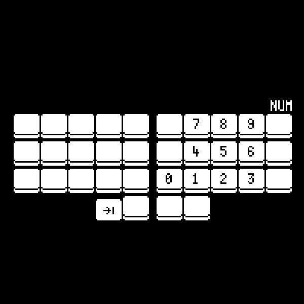 NUM, on holding tab